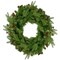 Real Touch Pre Lit Mixed Winter Berry Pine 24 Inch Christmas Wreath